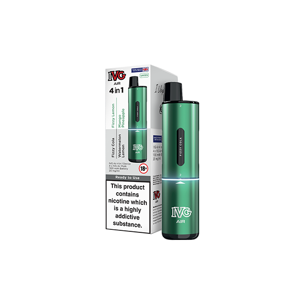 20mg IVG Air 4 in 1 Disposable Rechargeable Pod Vape 2400 Puffs