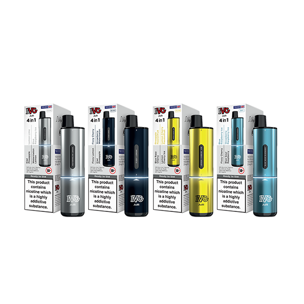 20mg IVG Air 4 in 1 Disposable Rechargeable Pod Vape 2400 Puffs