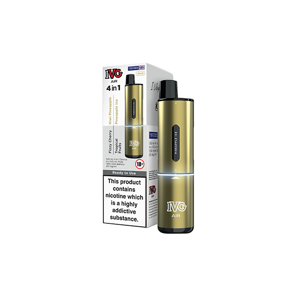 20mg IVG Air 4 in 1 Disposable Rechargeable Pod Vape 2400 Puffs