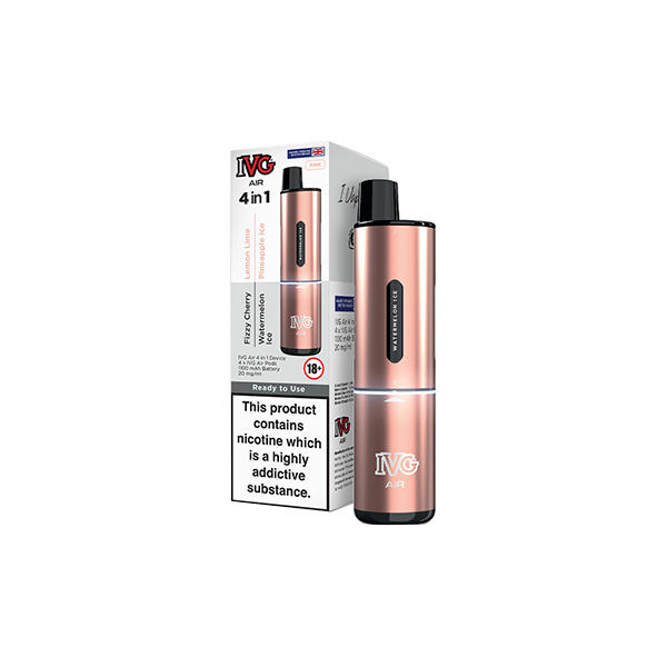 20mg IVG Air 4 in 1 Disposable Rechargeable Pod Vape 2400 Puffs