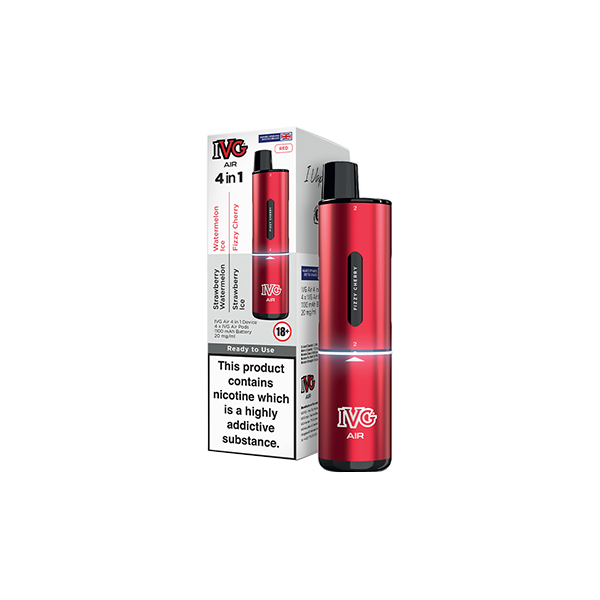 20mg IVG Air 4 in 1 Disposable Rechargeable Pod Vape 2400 Puffs