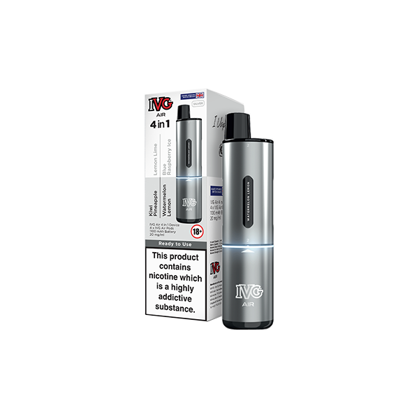 20mg IVG Air 4 in 1 Disposable Rechargeable Pod Vape 2400 Puffs