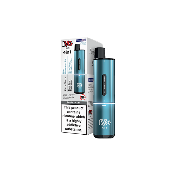 20mg IVG Air 4 in 1 Disposable Rechargeable Pod Vape 2400 Puffs