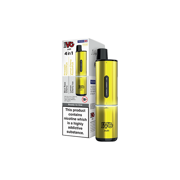 20mg IVG Air 4 in 1 Disposable Rechargeable Pod Vape 2400 Puffs
