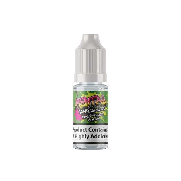 Mental Bar Salts 10mg 10ml Nic Salts [50VG/50PG] By Signature Vapours
