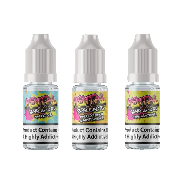 Mental Bar Salts 10mg 10ml Nic Salts [50VG/50PG] By Signature Vapours
