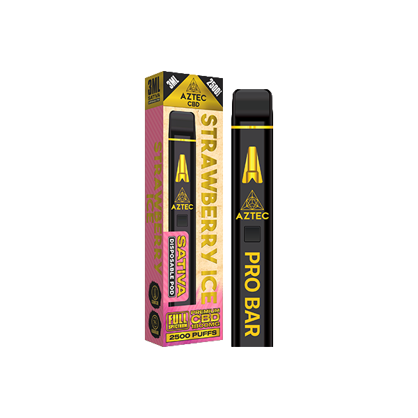 Aztec CBD 1800mg Pro Bar Disposable Vape 2500 Puffs