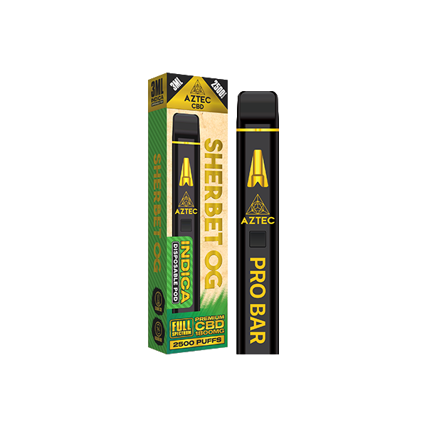 Aztec CBD 1800mg Pro Bar Disposable Vape 2500 Puffs
