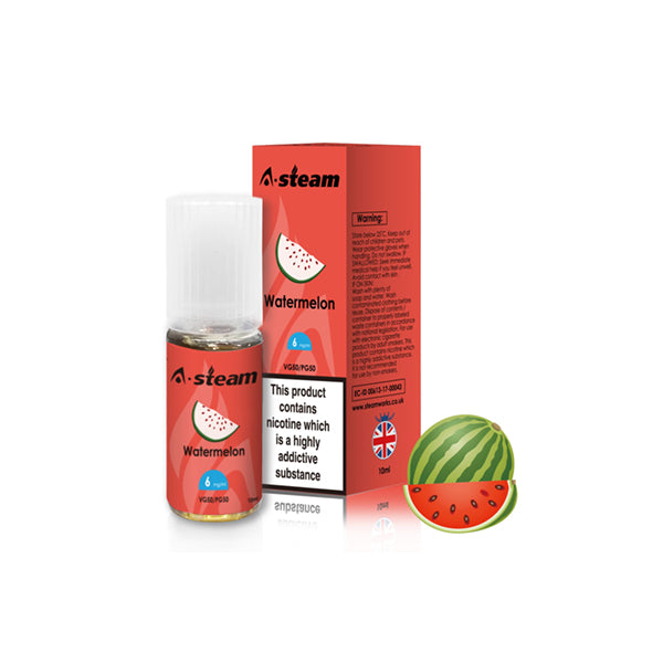 A-Steam Fruit Flavours 10ml 12mg Vape Juice [50VG/50PG]