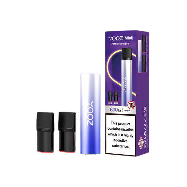 Yooz 20mg Mini Rechargeable Vape + 2x 600 Puff Pods