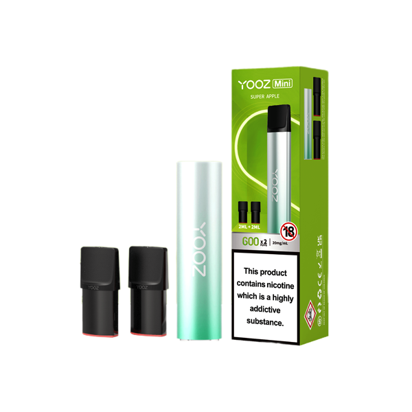 Yooz 20mg Mini Rechargeable Vape + 2x 600 Puff Pods