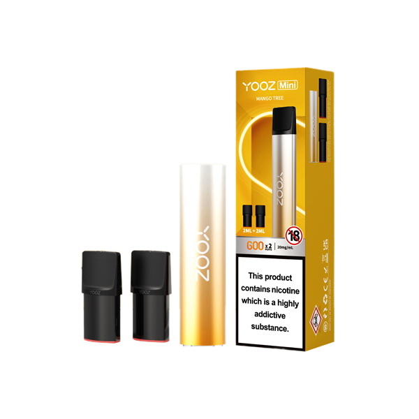 Yooz 20mg Mini Rechargeable Vape + 2x 600 Puff Pods