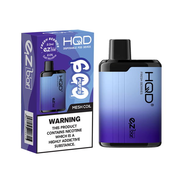 HQD EZ Bar 20mg Disposable Vape 600 Puffs