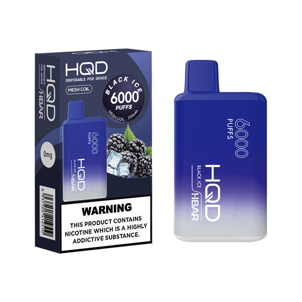 HQD HBAR Disposable Vape 6000 Puffs Zero Nicotine