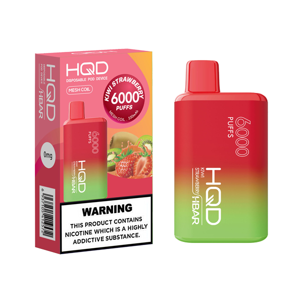 HQD HBAR Disposable Vape 6000 Puffs Zero Nicotine