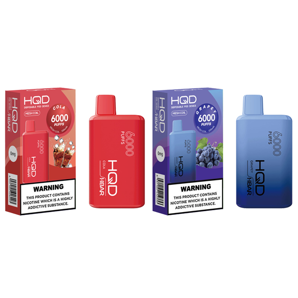 HQD HBAR Disposable Vape 6000 Puffs Zero Nicotine