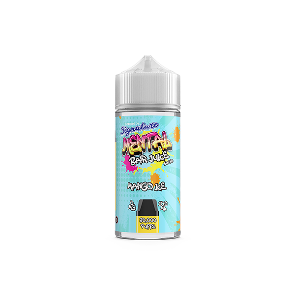 Signature Mental Bar 100ml 0mg Shortfill Vape Juice [50VG/50PG]