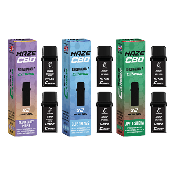 HAZE CBD 500mg Biodegradable Vape Pods - 2ml