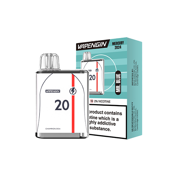 Vapengin Mercury Euro 2024 Disposable Vape 20mg [70VG/30PG]