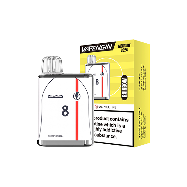 Vapengin Mercury Euro 2024 Disposable Vape 20mg [70VG/30PG]