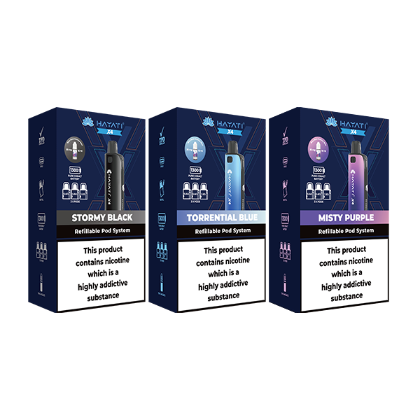 Hayati X4 Pod Vape 20mg Nic Salts + 3x Refillable Pods