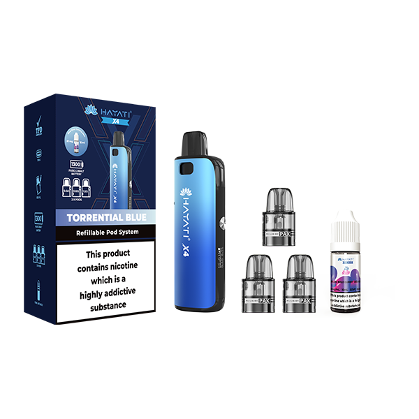 Hayati X4 Pod Vape 20mg Nic Salts + 3x Refillable Pods