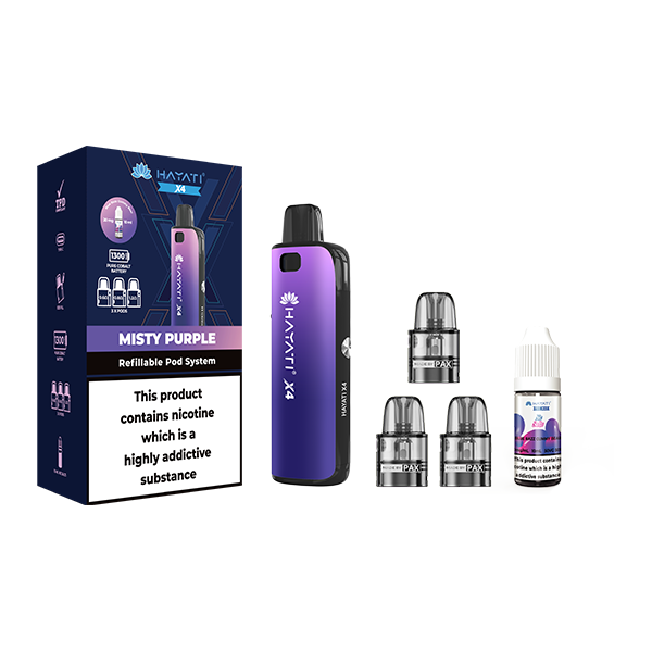 Hayati X4 Pod Vape 20mg Nic Salts + 3x Refillable Pods