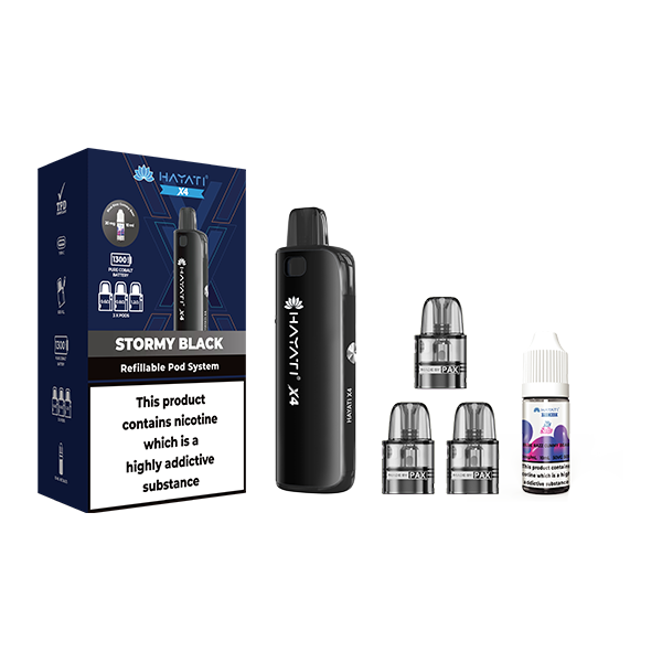 Hayati X4 Pod Vape 20mg Nic Salts + 3x Refillable Pods