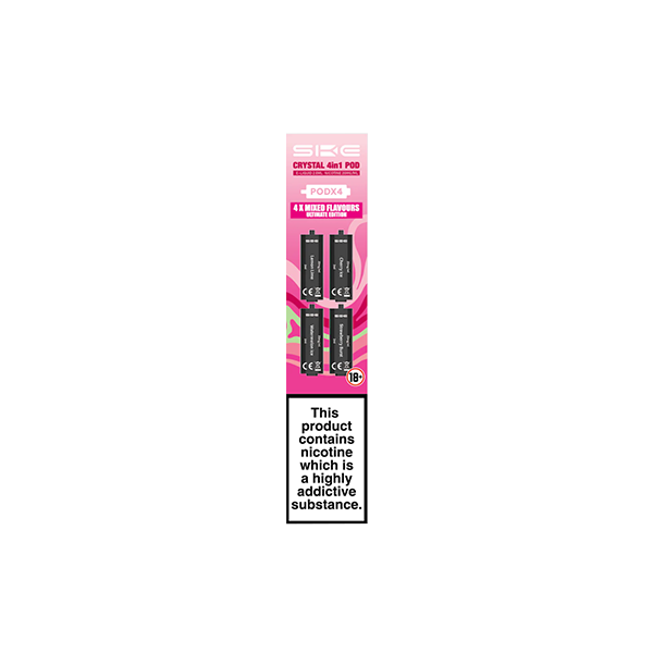 SKE Crystal 20mg 4in1 Vape 2400 Puffs Replacement Pods