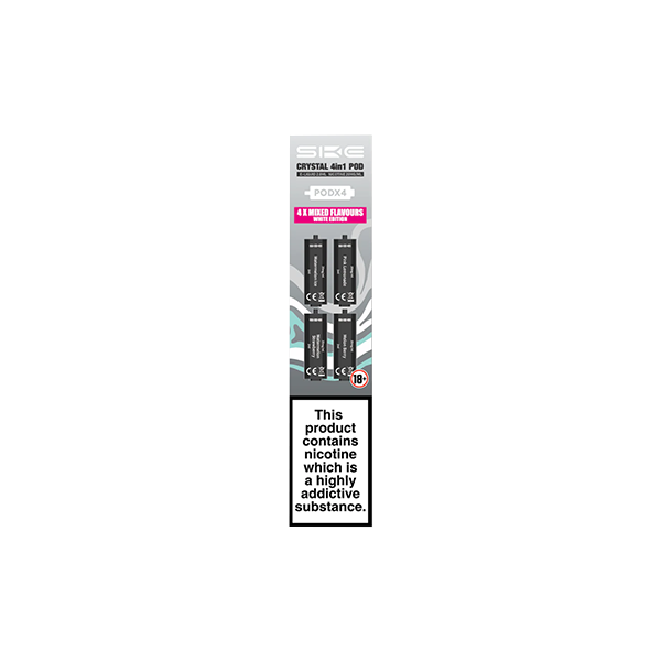 SKE Crystal 20mg 4in1 Vape 2400 Puffs Replacement Pods