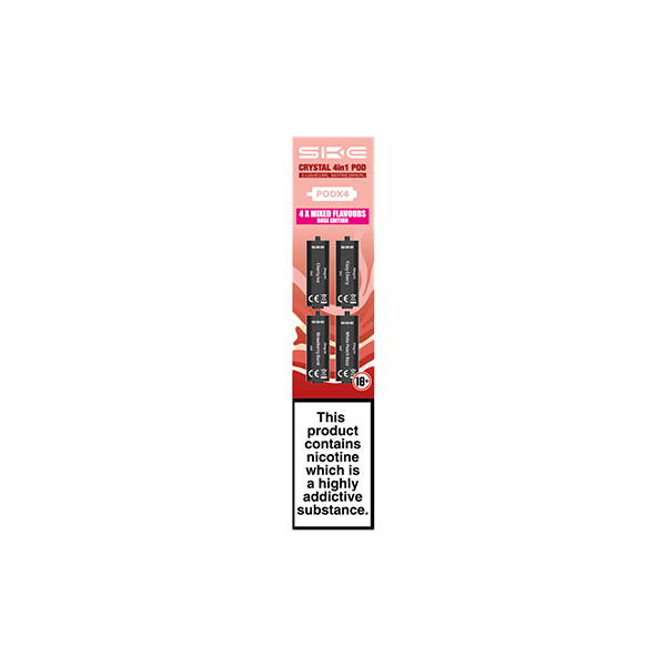 SKE Crystal 20mg 4in1 Vape 2400 Puffs Replacement Pods