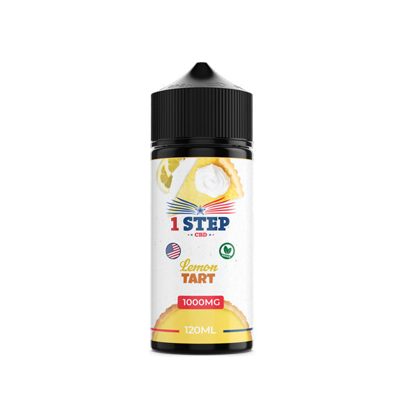 1 Step CBD 1000mg 120ml Organic Hemp CBD Vape Juice [80VG/20PG]