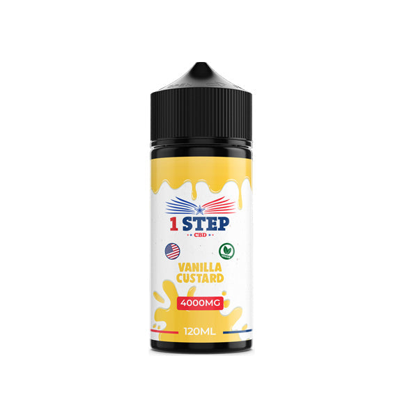 1 Step CBD 4000mg 120ml Organic Hemp Lab-Tested CBD Vape Juice [80VG/20PG]