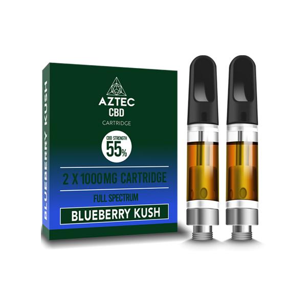Aztec CBD 2 x 1000mg Cartridge Kit - 1ml - vape store