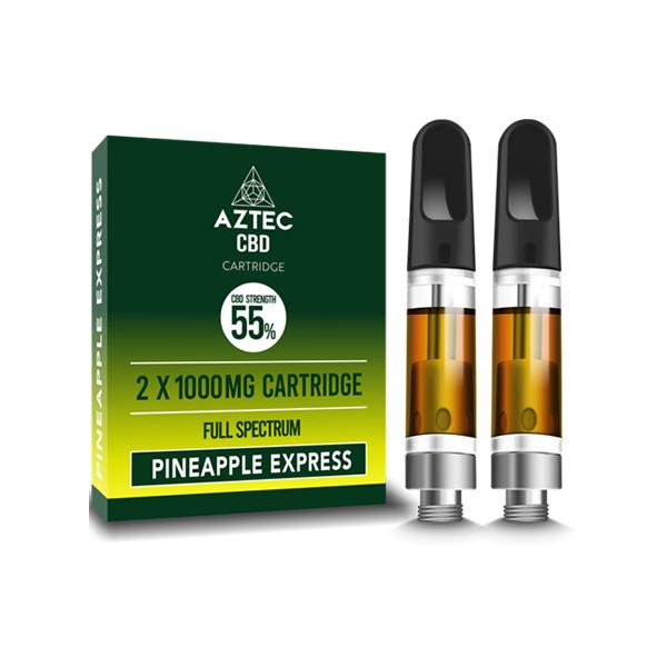 Aztec CBD 2 x 1000mg Cartridge Kit - 1ml - vape store