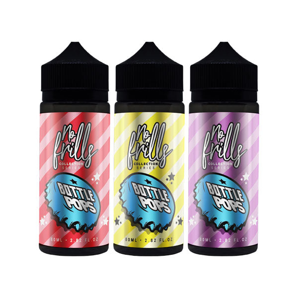 No Frills Collection Bottle Pops 80ml Shortfill 0mg (80VG/20PG) - vape store