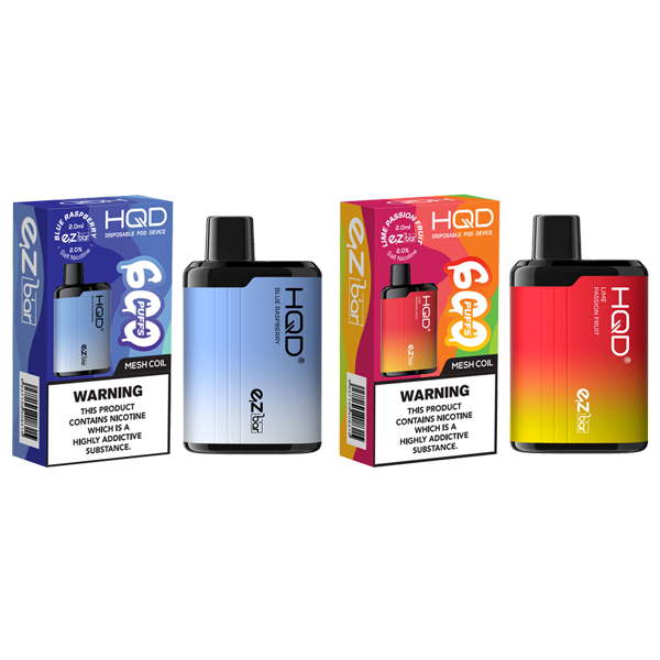 HQD EZ Bar 20mg Disposable Vape 600 Puffs