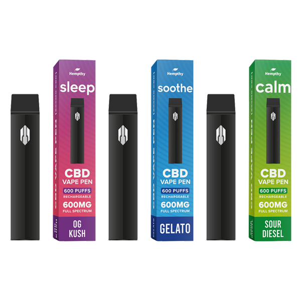 Hempthy 600mg CBD Disposable Vape Pen 600 Puffs - vape store