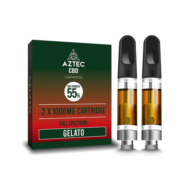 Aztec CBD 2 x 1000mg Cartridge Kit - 1ml - vape store
