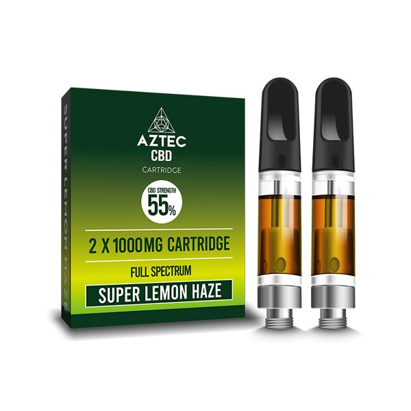 Aztec CBD 2 x 1000mg Cartridge Kit - 1ml - vape store