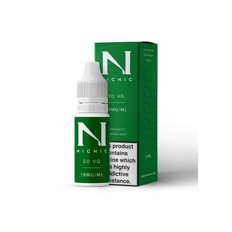 18mg Nic Nic Flavourless Nicotine Shot 10ml 50VG - vape store