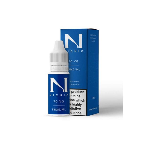 18mg Nic Nic Flavourless Nicotine Shot 10ml 70VG - vape store